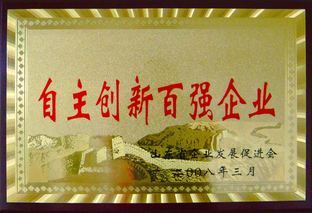 山東省自主創(chuàng)新百?gòu)?qiáng)企業(yè)
